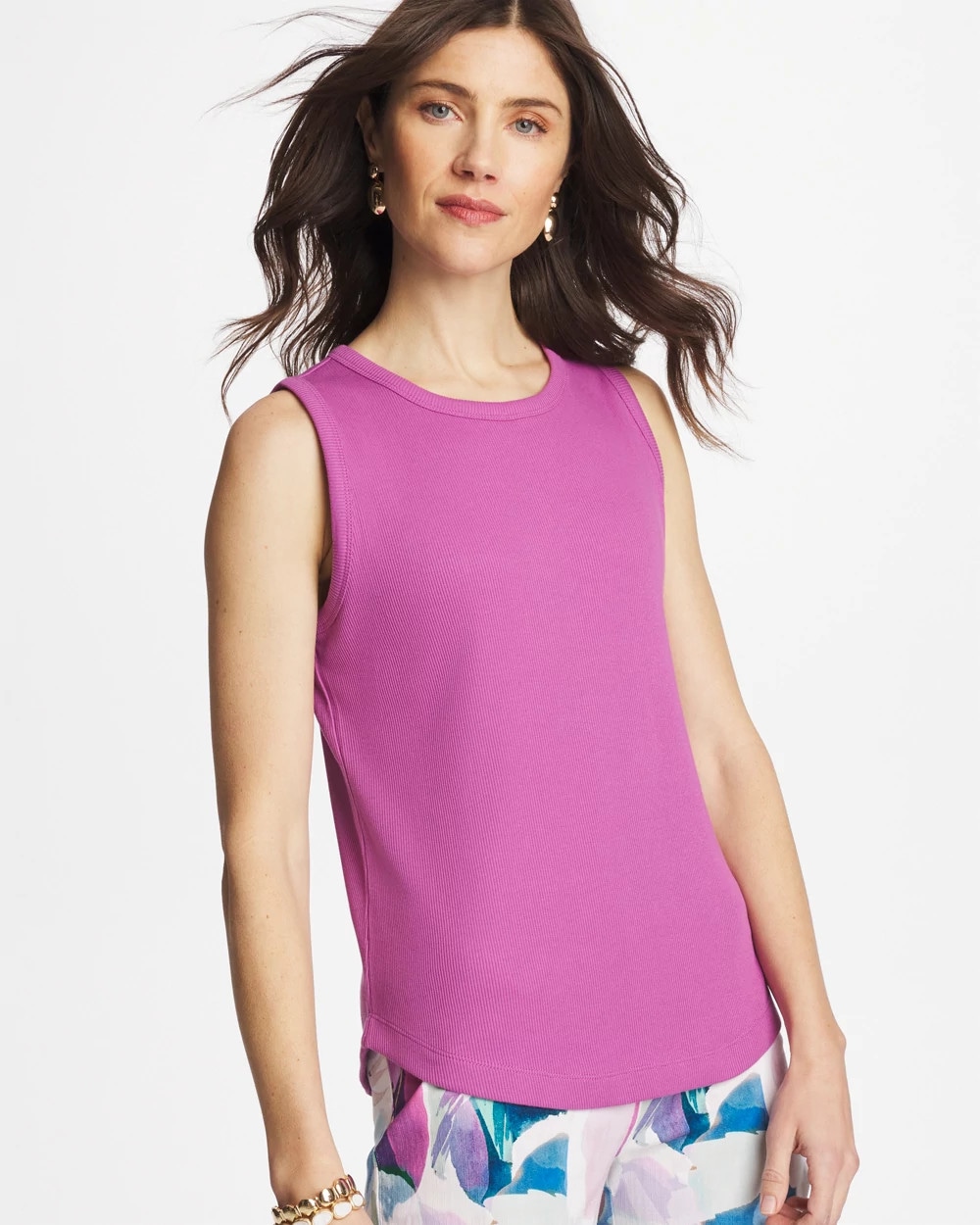 High Neck Rib Tank | Chico's